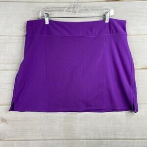 Adidas ClimaCool Womens XL Skort Purple Pull-On Stretch Skirt Short Golf Tennis
